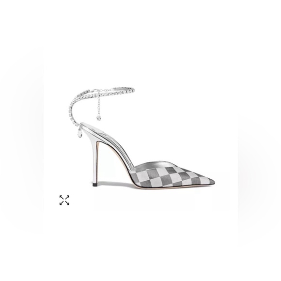 Women's Saeda 100 Check Embellished Pointed Toe Pumps 150th AnniversaryExclusive - Picture 2 of 13
